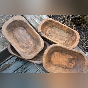 ONE Rustic Wooden Dough Mini Bowls
